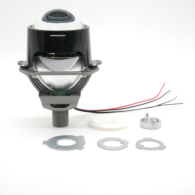 Nuevo transfronterizo de 2,5 pulgadas doble taza de lámpara de alta potencia sin pérdidas LED lente de luz dual 58W pérdida de orificio de instalación de Hella