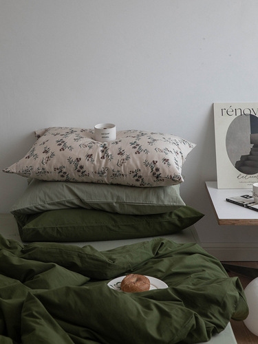 Retro mixed washed cotton pillowcase pure cotton single cotton pillowcase student pillowcase 48x74cm pair of shots 2