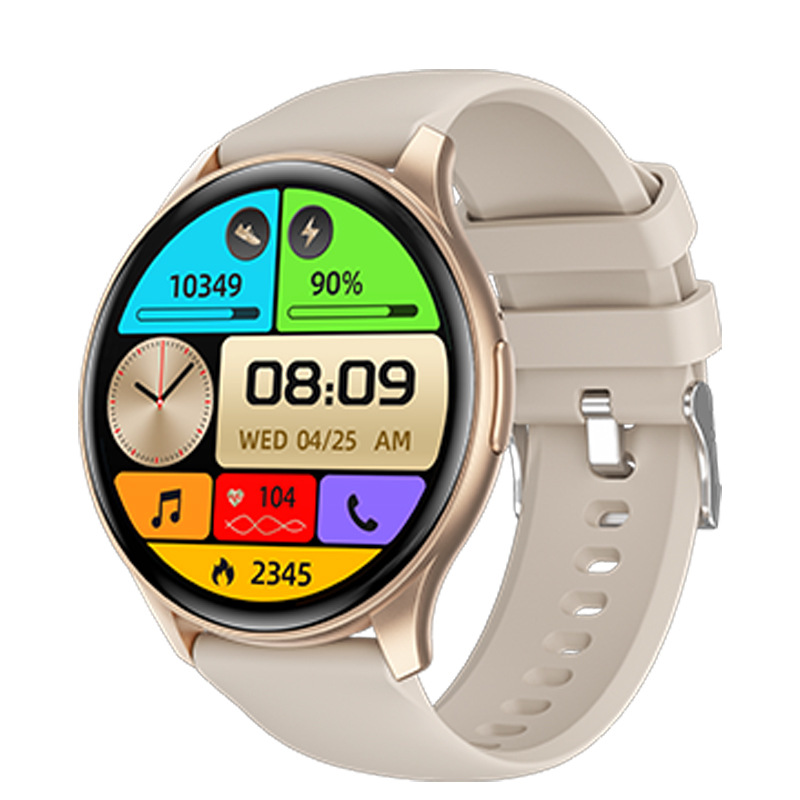 Reloj Inteligente con Pantalla Redonda zw60, Llamadas Bluetooth, Monitor de Ritmo Cardíaco, Monitorización de Salud, Pulsera Deportiva para Mujer ⌚