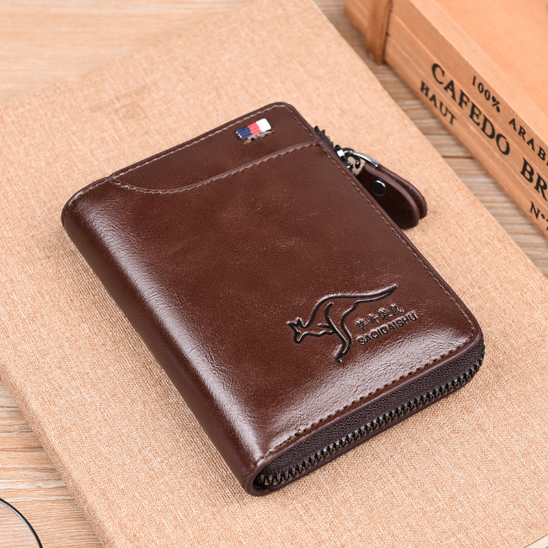 Saqi canguro SAQIDAISHU nuevo pu bolso corto bolso de moda retro bolso de mano viaje bolsa de cremallera casual