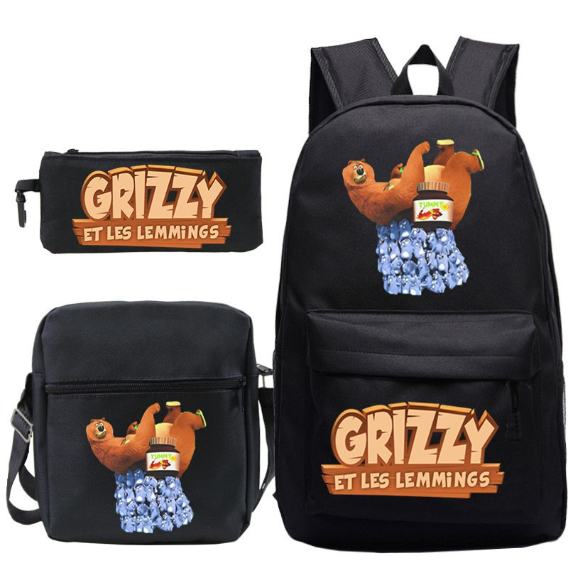 Mochila de tres piezas, mochila para hombres y mujeres, mochila a prueba de salpicaduras [una también es precio al por mayor] mochila de espalda protectora