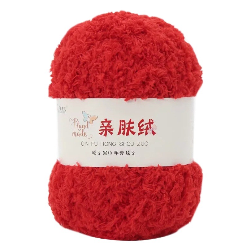 Toalla de hilo de pelusa agradable para la piel hilo de lana de terciopelo de coral hilo de aguja bufanda bebé hilo de terciopelo lana gruesa