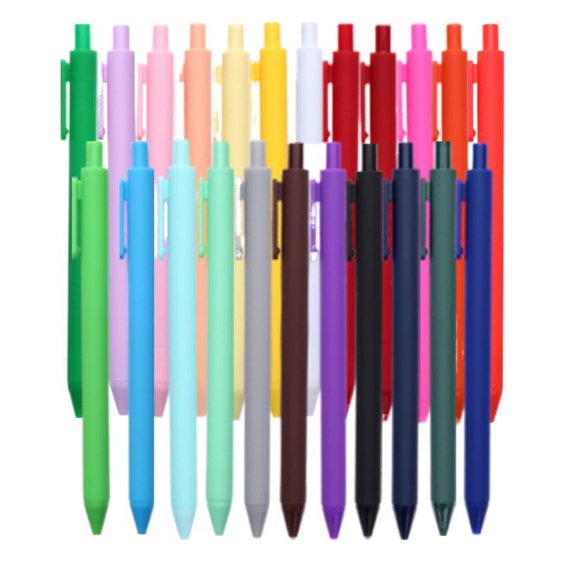 FUENTE fabricante ABS esmerilado publicidad pluma 0,5 gel pluma retro pluma de agua Morandi bolígrafo multicolor opcional