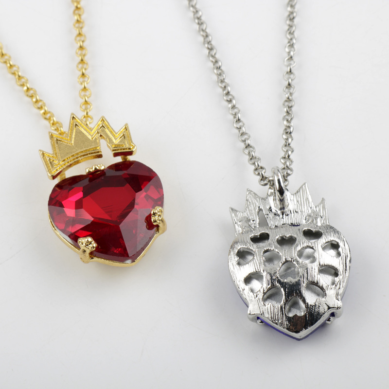 Luxurious Heart Shape Crown Alloy Plating Artificial Crystal Womenu0027S Pendant Necklace