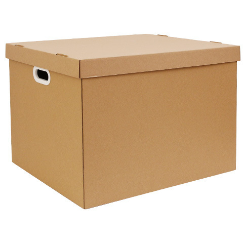 Factory Direct Sales Kraft Paper Box with Lid Gift Packaging Box Moving Carton Office Document Storage and Organization File Box 