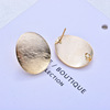 Earrings, matte copper accessory, wholesale, European style