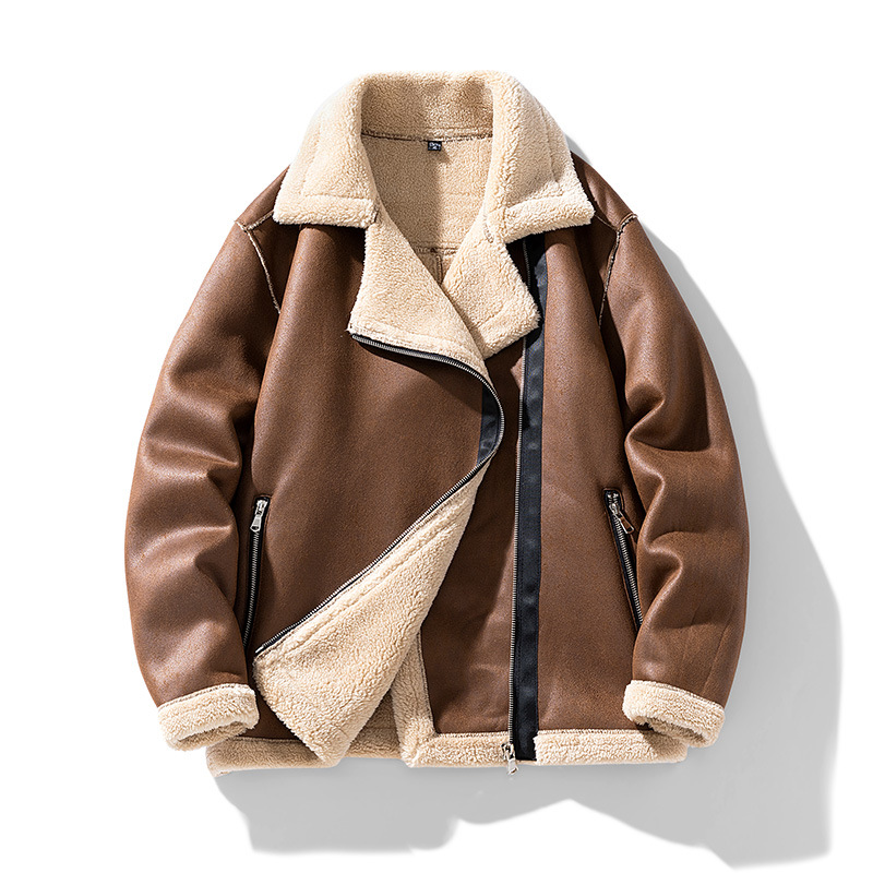 Men's Clothing Autumn And Winter New Deerskin Jacket Men's Lightweight Warm Men's Down Cotton Jacket Lambskin Jacket Trend_voghion.com