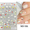 Nail stickers, fuchsia fake nails, adhesive plant lamp for nails, suitable for import, new collection, flowered