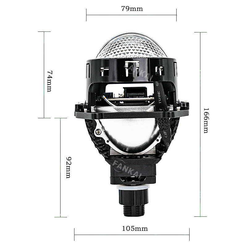 FANKAI mini 3 pulgadas W6 LED lente de doble luz con luz diurna de dirección 60W de alta potencia lejos y cerca