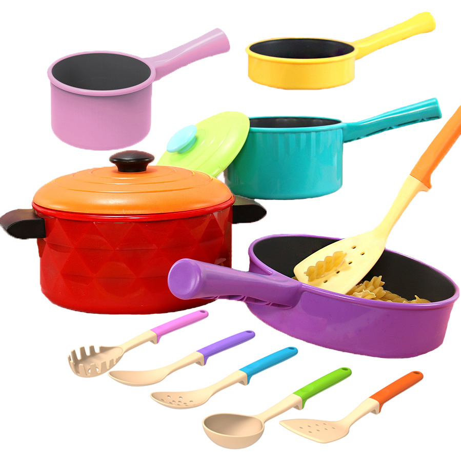 Pretend play kitchen toy induction cooker set for boys and girls, cooking, cutting, and more, realistic toy.