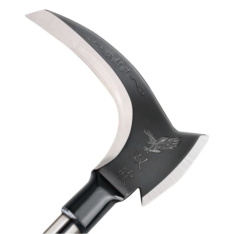 Doble corte de paja de cosecha agrícola corte de hierba corte rama cuchillo de cortar acero al manganeso entrega de una sola pieza