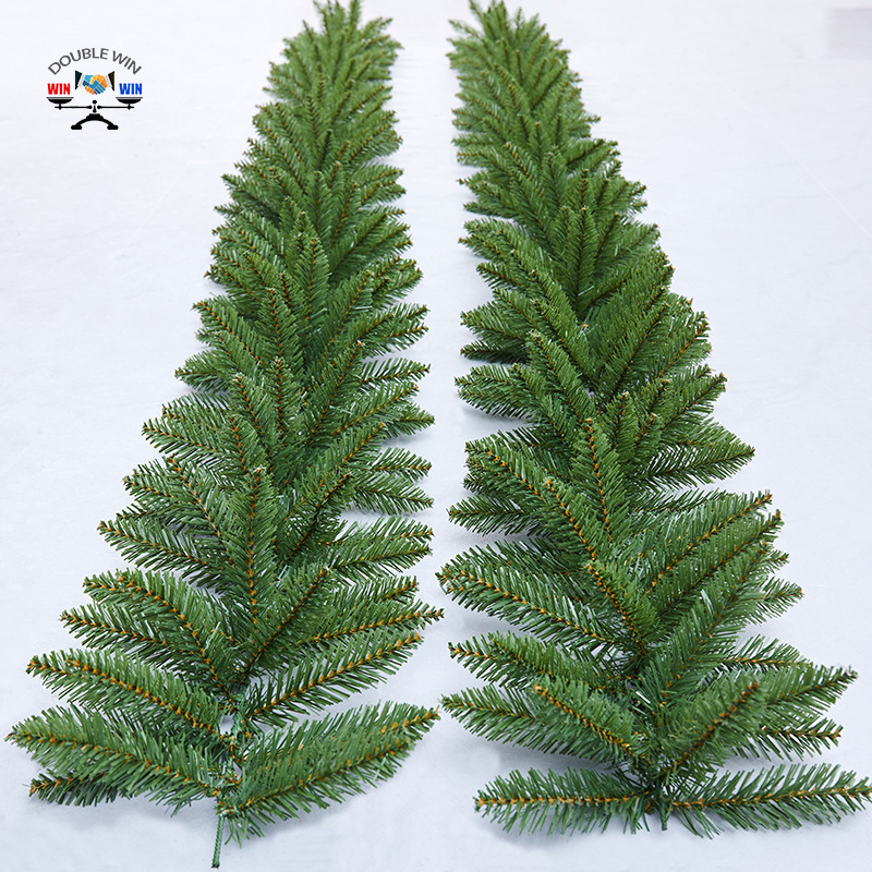 Christmas green realistic decorations PVC
