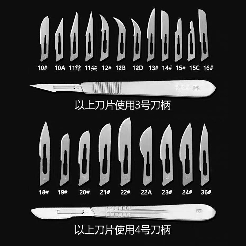 医療用100枚の独立手術ブレード使い捨て手術ブレード歯科口腔用ブレードの型番がそろっている|undefined