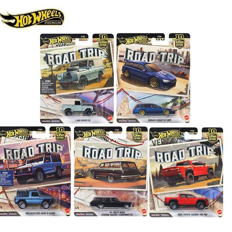Hot Wheels Road Trip Car Culture Land Rover, Mercedes-Benz, Subaru Simulation Alloy Toy Car Collectible Ornament Hot Wheels Road Trip Car Culture Land Rover, Mercedes-Benz, Subaru Simulation Alloy Toy Car Collectible Ornament