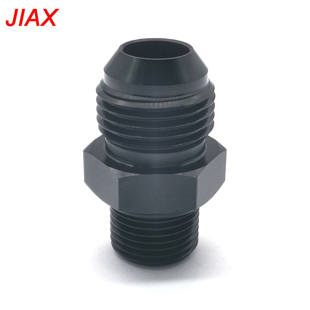 Piezas de automóvil modificadas Aluminio AN10 a M18X1.5 Bomba de combustible roscada Conector del adaptador del enfriador de aceite con junta tórica