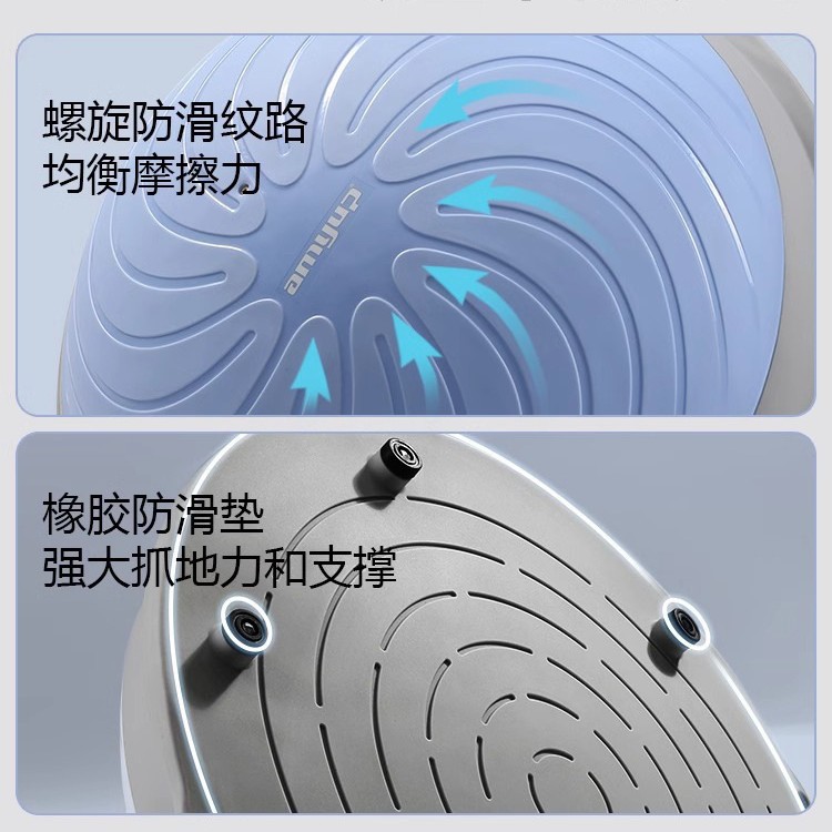 46CM de yoga hemisferio Bola de velocidad de onda Bola de equilibrio engrosada a prueba de explosiones Pilates Fitness bola a prueba de explosiones Pilates Bola de velocidad de onda