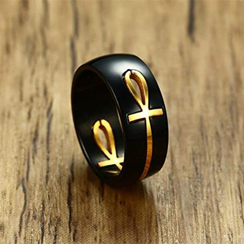 Stainless Steel Material Casual Simple Style Cross Stainless Steel Plating Hollow Out Rings