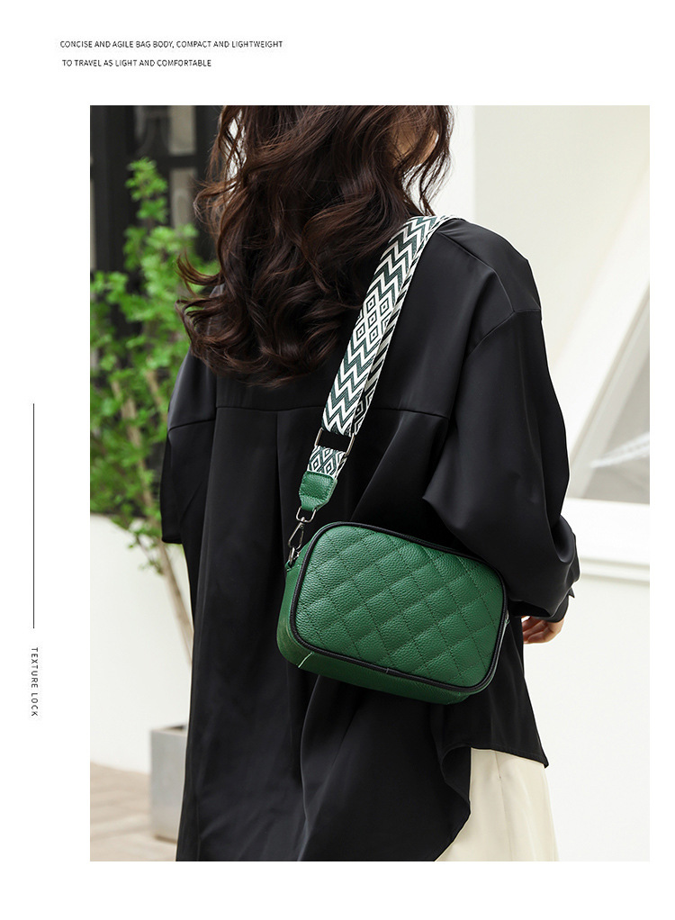 Women's Crossbody Bag Versatile Diamond Leather Shoulder Bag_voghion.com