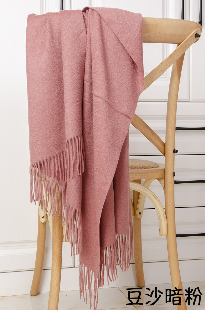 Fábrica de Mongolia Interior al por mayor de cachemira pura shoulderbands simple chal otoño invierno bufandas damas de cachemira caliente espesa