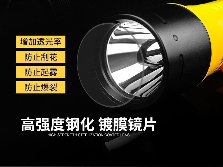 New Professional Diving Flashlight with Strong Led Light, Dual-Use for Water and Land, High Capacity and High Power