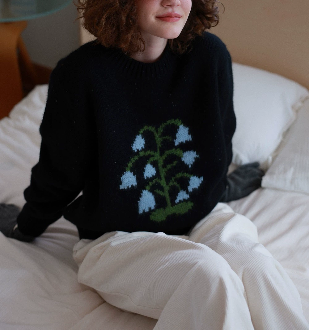 Эта вещь тяжелая! Meru Nu и Ракоун Pullite Blossom Plurry двухцветный свитер из пряжи Kilele Knit