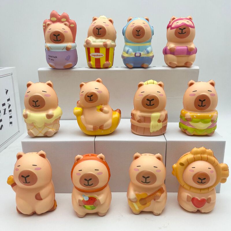 Cross-Border Hot-Selling Toys, Popular Internet Celebrity Creative Kapibara Decompression Toys, Pinchable Children's Small Toys Wholesale