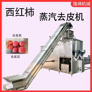 隆坤多功能蒸汽去皮机 西红柿全自动蒸汽脱皮机 番茄蒸汽去皮设备