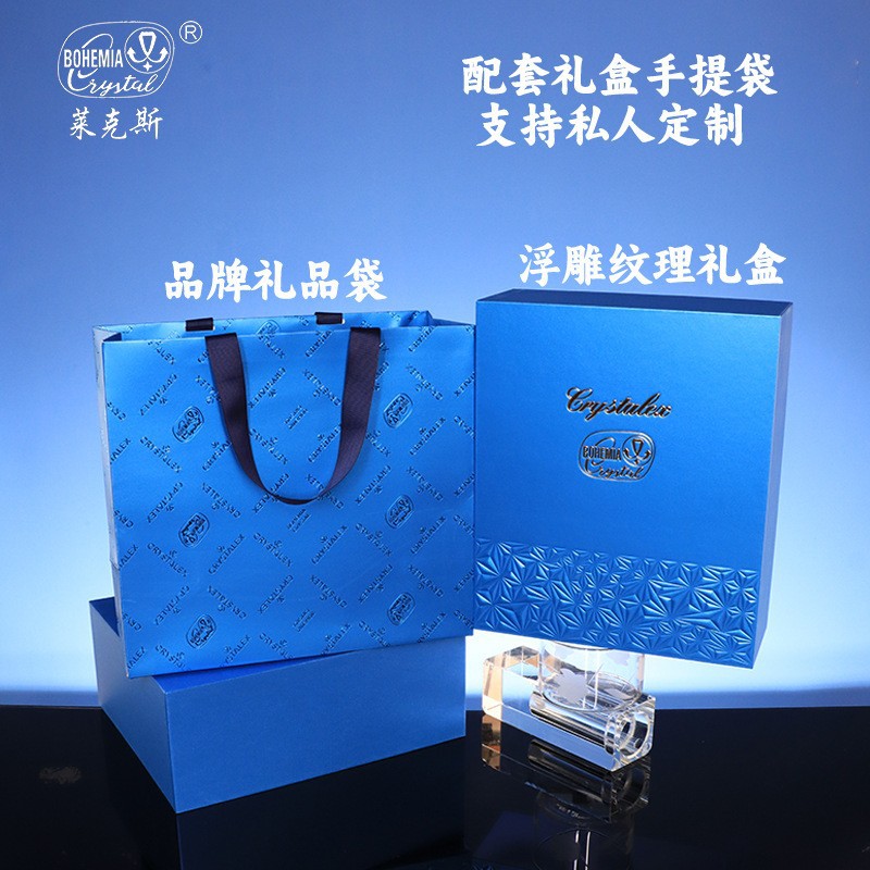 Tazas de vino de cristal importadas de la República Checa, regalos de boda de alta calidad, tazas de pie alto, caja de regalo, set de tazas de vino