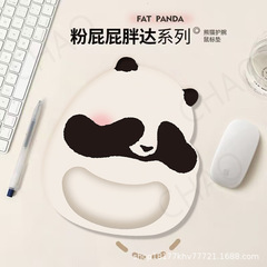顔を覆うパンダのマウスパッドの手の腕のパッドの女子学生のかわいい滑りやすいコンピュータの事務の高級感の記憶の綿のキーボードの支え
