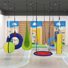 感统悬吊秋千室内儿童家用布袋圆盘绳梯攀爬架早教幼儿园训练器材