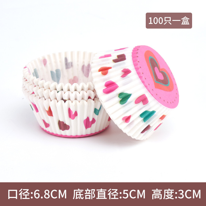 Hot sale pastel de papel a prueba de aceite 100 paquetes de postre de alto rendimiento pastel de nieve niang base de papel de horneado tazas