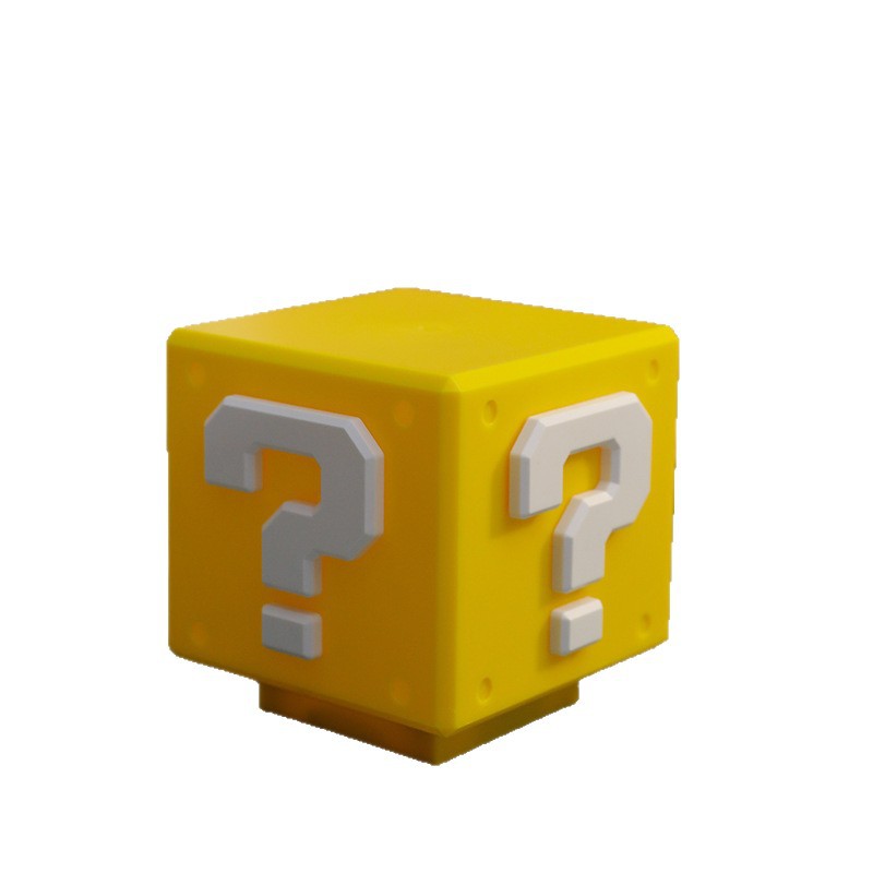 Super Mary LED Mario interrogación cuadro de lámpara silenciosa decoración de la habitación de cabecera de la cama luces de atmósfera creativas luces de noche