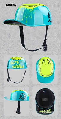 Baseball Cap, Motosiklet kaskı (dəbilqə) - green-x-smiley-face-m