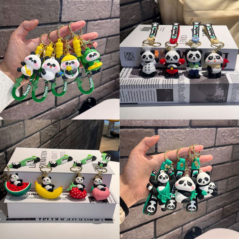 Cartoon Kung Fu Panda Keychain Creative Small Pendant Cute Doll Corporate Gift Mall Gift Wholesale