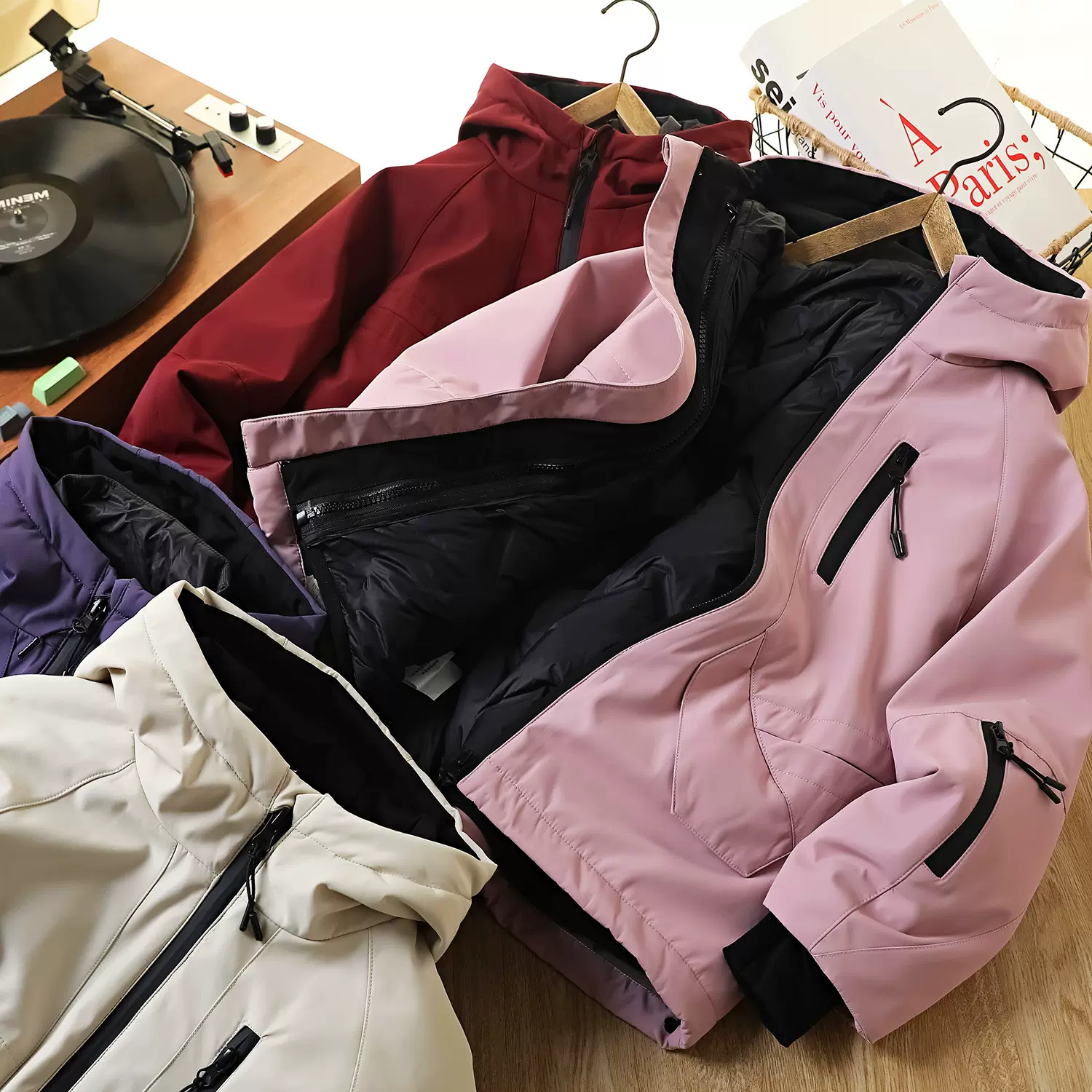 可拆卸 三合一羽绒厚款男女童加厚连帽冲锋衣中大儿童外套风衣冬