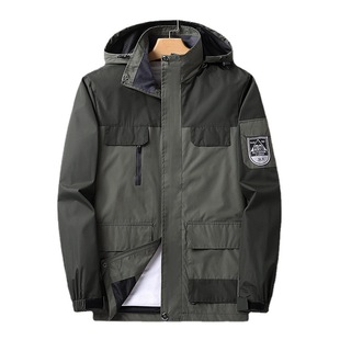 Japanese and Korean Amazon Couple Rushtop Autumn Thin Outdoor Aviator Hooded Jacket Mountaineering Suit Jacket Factory