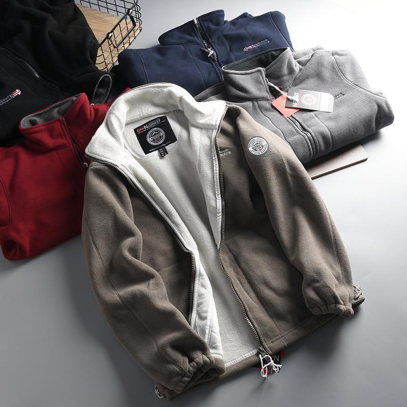 Exported to Norway, Men's Fleece-Lined and Thickened Double-Sided Fleece Jacket, Autumn and Winter Warm Casual Loose Large Size Jacket Exported to Norway, Men's Fleece-Lined and Thickened Double-Sided Fleece Jacket, Autumn and Winter Warm Casual Loose Large Size Jacket