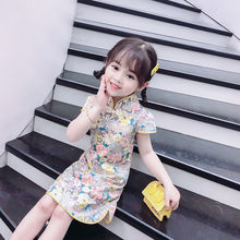 女童旗袍2022新款夏裝連衣裙小女孩中國風公主裙洋氣兒童漢服裙子