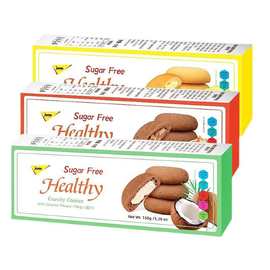 波兰进口 捷森无糖柠檬椰子味曲奇饼干150g 欧洲休闲零食批发