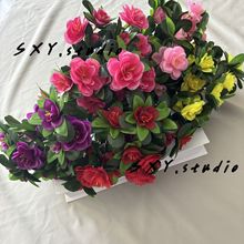 仿真花小杜鹃 室外花槽装饰小把花映山红 外贸跨境假花 厂家 批发