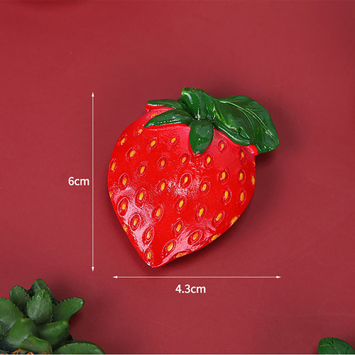 New fruit food resin refrigerator magnet three-dimensional cartoon magnet creative home decoration magnetic sticker wholesale