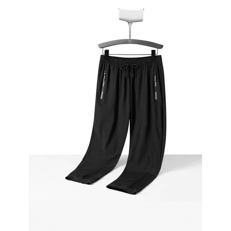 24 ледяные брюки для молодых мужчин свободные прямые брюки Мужские узкие брюки-корсетки однотонные эластичные брюки