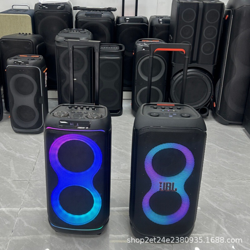 Party box trolley party speaker 320 outdoor Bluetooth speaker dual 8inch speakers 100W high power RGB lights Party box trolley party speaker 320 outdoor Bluetooth speaker dual 8inch speakers 100W high power RGB lights