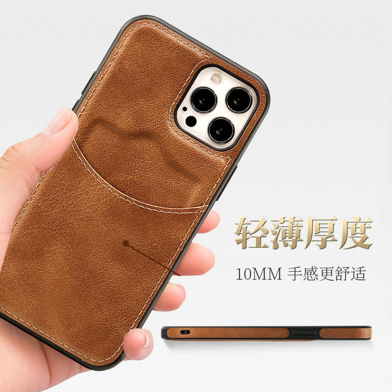 For Apple 16 mobile phone case card Apple 16 mobile phone protective leather business leather business mobile phone case wholesale
