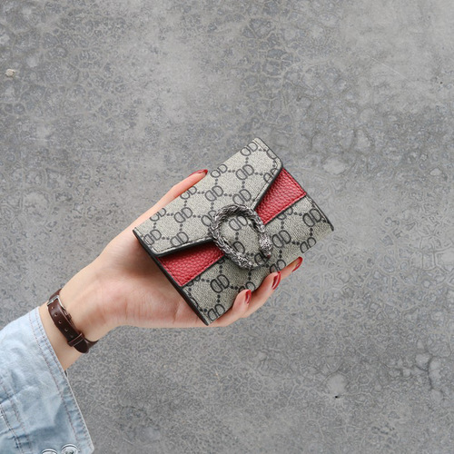  New Women's Wallet Women's Short Fashion Live Broadcast Multiple Card Slots Three-fold Buckle Wallet Foreign Trade One Piece Dropshipping