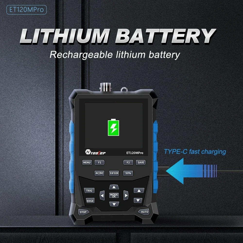 TOOLTOP示波器信号发生器ET120Mpro二合一120MHz示波器示波表跨境