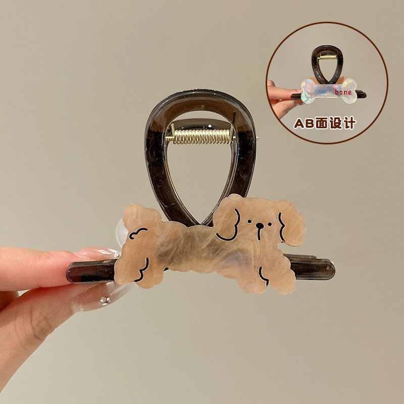 韩国可爱多巴胺发夹女高级感精致抓夹大号发量多鲨鱼夹后脑勺发卡|undefined