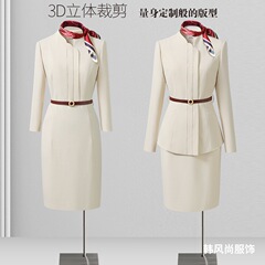 高級職業スーツ女性秋冬気質洋風会服礼儀接待工装案場客服受付作業服