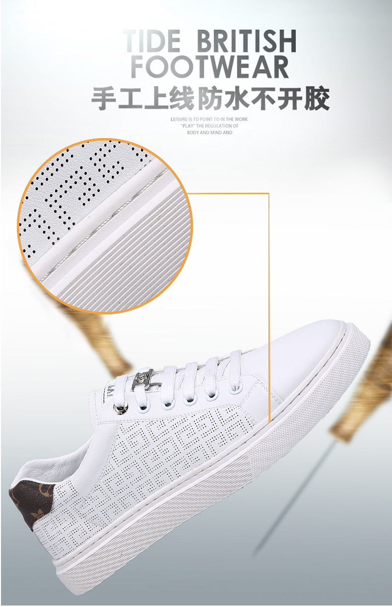 New Summer Leather Mesh Breathable Sports Casual Men S Shoes Hollow Fashion Versatile Small White_voghion.com