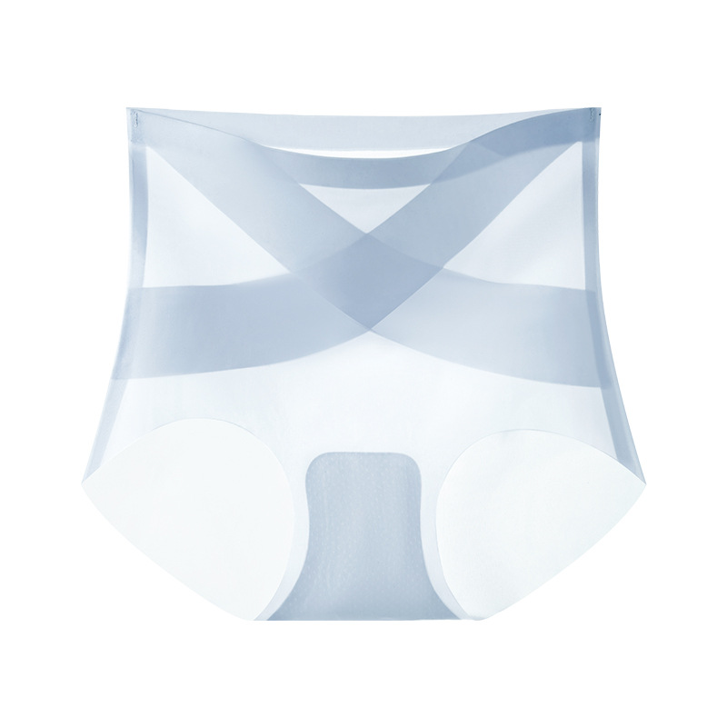 Las mujeres de cintura alta y sin costuras tienen una fuerte barriga y un abdomen, seda de hielo fina de verano, transpirable y sexy, elevador de cadera refrescante